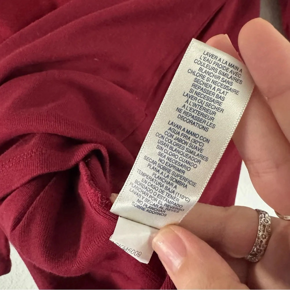 Rafaella Wine Red Cotton Zipper Top Size Medium Retro Sexy Flirty Zip Neckline - Picture 7 of 13